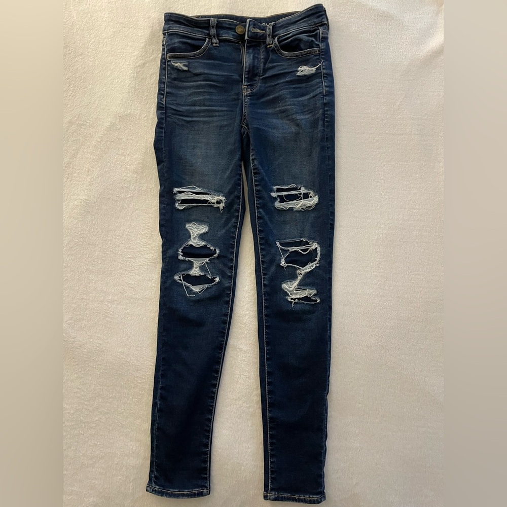 American Eagle Women’s High Rise Ripped Jeggings
